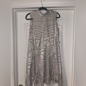 Short grayish silver dress